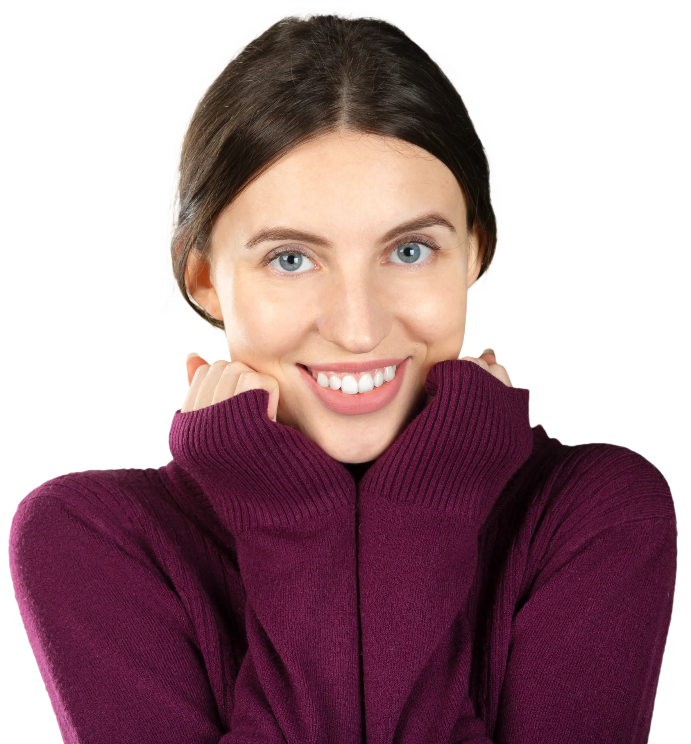 Editorial portrait representing an individual smile-design consultation